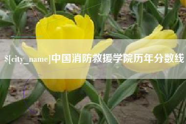 响水中国消防救援学院历年分数线