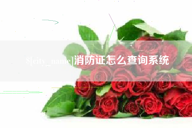 响水消防证怎么查询系统