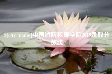 响水中国消防救援学院2019录取分数线
