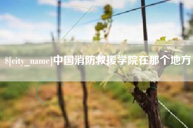 响水中国消防救援学院在那个地方