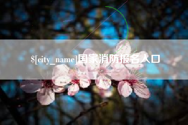 响水国家消防报名入口
