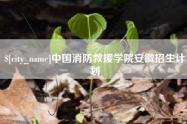 响水中国消防救援学院安徽招生计划
