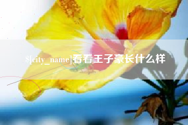 响水看看王子豪长什么样