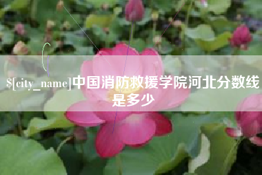 响水中国消防救援学院河北分数线是多少