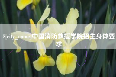 响水中国消防救援学院招生身体要求