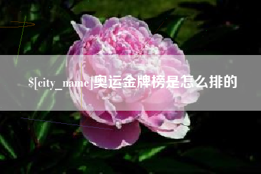 响水奥运金牌榜是怎么排的