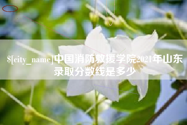 响水中国消防救援学院2021年山东录取分数线是多少
