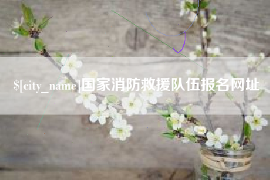 响水国家消防救援队伍报名网址