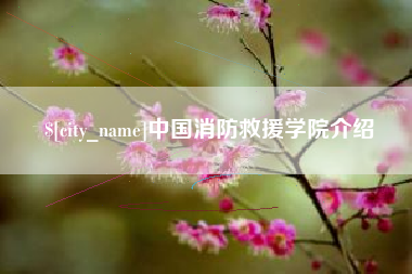 响水中国消防救援学院介绍