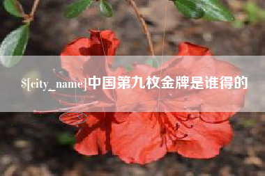 响水中国第九枚金牌是谁得的