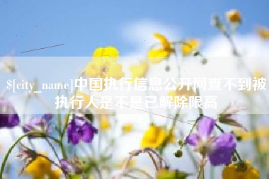 响水中国执行信息公开网查不到被执行人是不是已解除限高