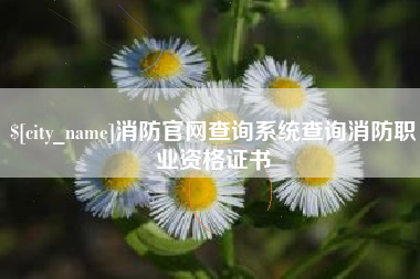 响水消防官网查询系统查询消防职业资格证书