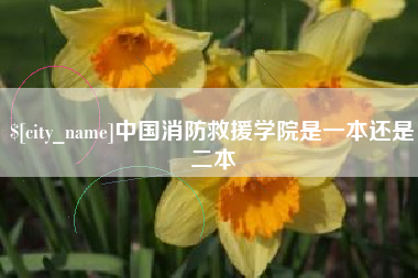 响水中国消防救援学院是一本还是二本