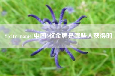 响水中国6枚金牌是哪些人获得的