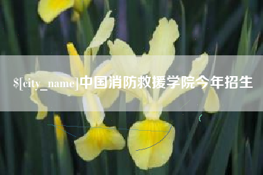 响水中国消防救援学院今年招生