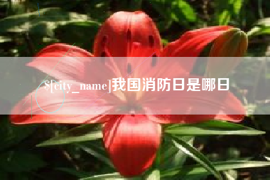 响水我国消防日是哪日
