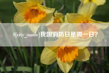 响水我国消防日是哪一日？