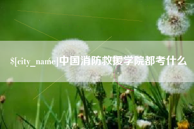 响水中国消防救援学院都考什么