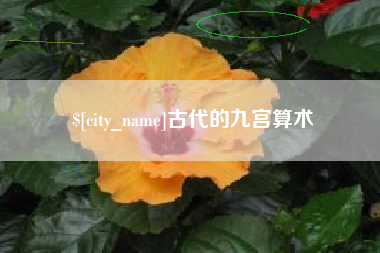 响水古代的九宫算术