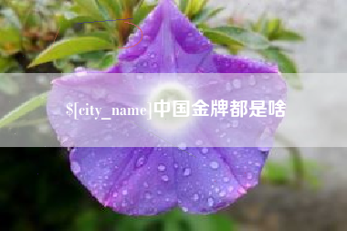 响水中国金牌都是啥