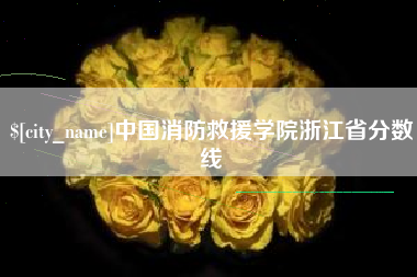响水中国消防救援学院浙江省分数线