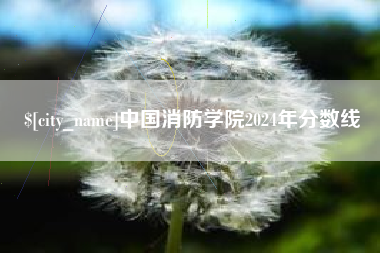 响水中国消防学院2024年分数线