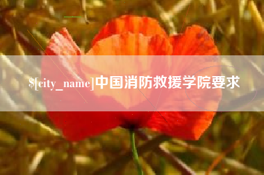 响水中国消防救援学院要求