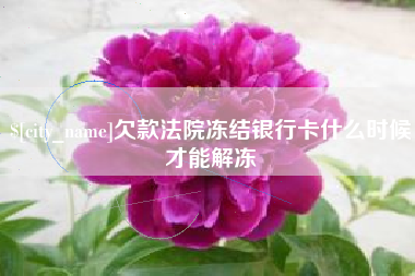 响水欠款法院冻结银行卡什么时候才能解冻
