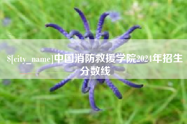 响水中国消防救援学院2024年招生分数线