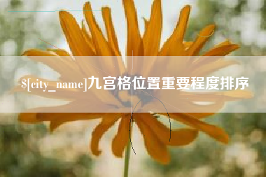响水九宫格位置重要程度排序