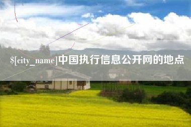 响水中国执行信息公开网的地点