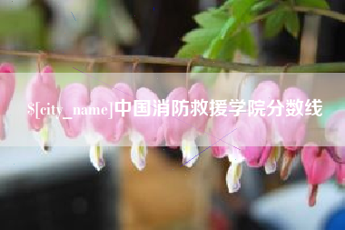响水中国消防救援学院分数线